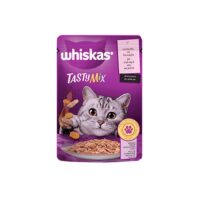 سوپ گربه بالغ ویسکاس با طعم ماهی قزل آلا و هویج در سس