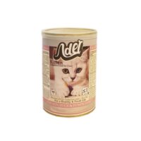 کنسرو پته اَدل بچه گربه با طعم مرغ و اردک و کدو تنبل