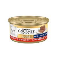 کنسرو گربه پته گورمت گلد با طعم گوشت گاو