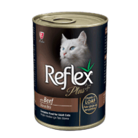 (رفلکس پلاس) کنسرو گربه بالغ با طعم گوشت 400 گرمی