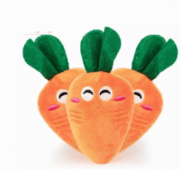 اسباب بازی سگ و گربه پارچه ای طرح هویج خندان