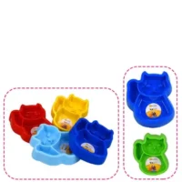 (دنیل) ظرف آب و غذا طرح گربه X72 سایز L