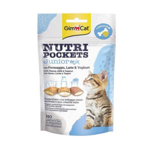 (جیم کت) تشویقی بچه گربه مغز دار NUTRI با طعم میکس شیر و ماست و پنیر 60 گرمی