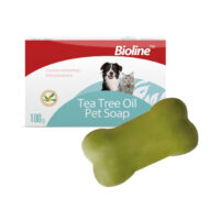 (بیولاین) صابون عصاره روغن درخت چای ضد کک و کنه و ضد عفونی کننده سگ 100 گرمی