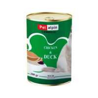(پت آلپین) کنسرو پته گربه با طعم مرغ و اردک 380 گرمی