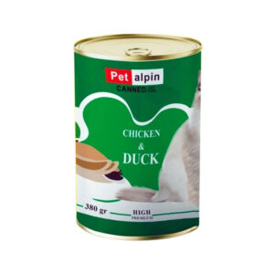 (پت آلپین) کنسرو پته گربه با طعم مرغ و اردک 380 گرمی