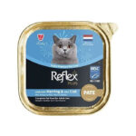 (رفلکس پلاس) ووم گربه با طعم شاه ماهی و ماهی کاد پته 85 گرمی