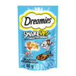 (دریمز) تشویقی گربه مولتی ویتامین Shake Ups با طعم میکس ماهی و میگو 55 گرمی