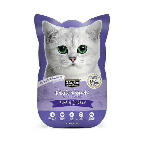 (کیت کت) پوچ گربه با طعم ماهی تن و مرغ در ژله 70 گرمی