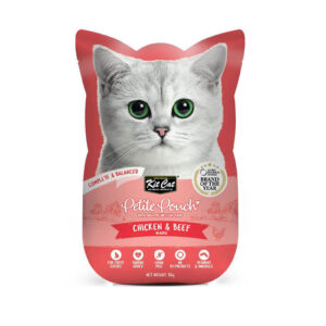 (کیت کت) پوچ گربه با طعم مرغ و گوشت گاو در ژله 70 گرمی