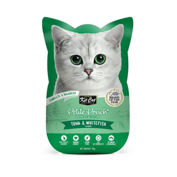 (کیت کت) پوچ گربه با طعم ماهی تن و ماهی سفید در ژله 70 گرمی