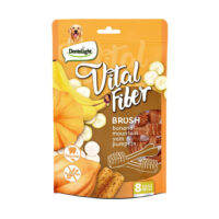 (دنتالایت) تشویقی دنتال اسنک میوه ای مسواکی با طعم موز و کدو حلوایی سایز کوچک 8 عددی