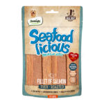 (دنتالایت) تشویقی سگ فیله نواری با طعم ماهی سالمون 70 گرمی