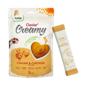 (دنتالایت) بستنی گربه با طعم مرغ و خاویار بسته 5 عددی