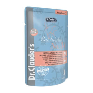 (دکتر کلادرز) سوپ گربه عقیم با طعم مرغ و ماهی سالمون 85 گرمی