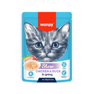 (ونپی) سوپ بچه گربه با طعم مرغ و اردک تکه ای در سس 70 گرمی