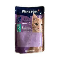 (وینستون) سوپ گربه با طعم ماهی سالمون و قزل آلا در سس 100 گرمی