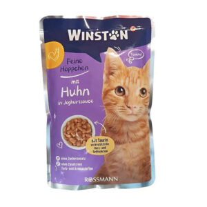 (وینستون) سوپ گربه با طعم مرغ در سس 100 گرمی