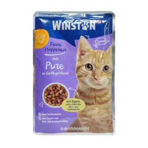 (وینستون) سوپ گربه با طعم بوقلمون در سس 100 گرمی