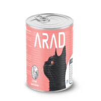 (آراد) کنسرو پته مخصوص گربه با طعم گوشت و بوقلمون 380 گرمی