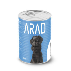 (آراد) کنسرو پته مخصوص توله سگ با طعم میکس 380 گرمی