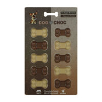 (داوو پلاس) تشویقی شکلات طرح استخوان سگ با طعم مرغ و سیرابی 10 عددی