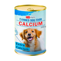 (پت آلپین) کنسرو پته سگ کلسیمی و بهبود استخوان با طعم مرغ 380 گرمی