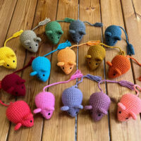 (کاردستی) موش بافتنی رنگی صدا دار