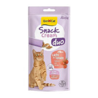 (جیم کت) تشویقی بستنی Snack Cream گربه با طعم ماهی سالمون و گوجه بسته 6 عددی