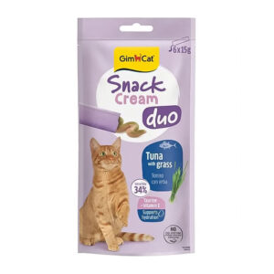 (جیم کت) تشویقی بستنی Snack Cream گربه با طعم ماهی تن و علف بسته 6 عددی