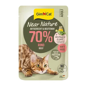 (جیم کت) پوچ گربه Near Nature با طعم گوشت گوساله 85 گرمی