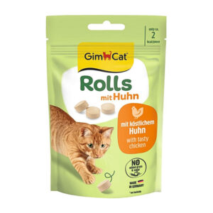 (جیم کت) اسنک تشویقی گربه Rollis با طعم مرغ 40 گرمی
